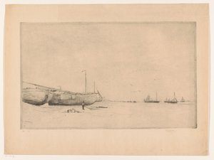 Scheveningen Plajı by Philip Zilcken (signed by artist)