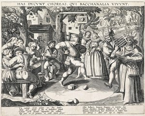Yumurta dansı, c. 1580. by Philipp Galle