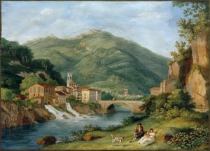 Hackert, Brücke bei Serraglio, Bagni di Lucca