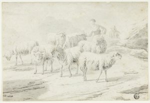Çoban Kız ve Koyunlar by Philipp Peter Roos