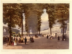 Le Jardin des Plantes - Jacottet ve Benoist tarafından “” Paris ve çevresinde bir yürüyüş ”” içinde, Paris, c.1840 by Philippe Benoist