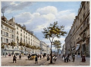 Boulevard des Italians - Jacottet ve ve Benoist tarafından “” Paris ve çevresinde Yürüyüş ””de, ed. gihaut by Philippe Benoist