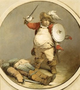 Hotspur Gövdeli Falstaff, c.1786 (kağıt üzerinde yağlı boya) by Philippe Jacques de Loutherbourg
