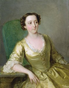 Bayan Adams, c.1741 (tuval üzerine yağlıboya) by Philippe Mercier