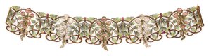Art Nouveau çok değerli taş ve emaye 