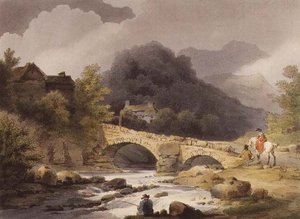 Brathay Köprüsü, pub. R. Bowyer tarafından 