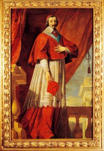 Fransa, Fontaine Chaalis, Fransız devlet adamı ve din adamının portresi, Kardinal Richelieu (1585-1642) by Philippe de (school of) Champaigne