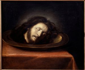 Saint Jean Baptiste Başkanı, 17. yüzyıl Philippe de Champaigne (1602-1674) okulunun düz bir resmine yerleştirildi. Magny les Hameaux, Musee de Port Royal des Champs - Vaftizci Yahya