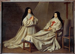 Jansenism: “” Anne Catherine Agnes Arnauld (1593-1671) ve Rahibe Catherine de Sainte Suzanne Champaigne (1636-1686), sanatçının kızının portresi””” Saint-Paul Anne Catherine-Agnes Agnes Arnauld adlı başrahipti. Port Roya Manastırı by Philippe de Champaigne