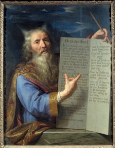 Musa ve Kanun tabloları. Philippe De Champaigne (1602-1674) Ec. Alev. by Philippe de Champaigne