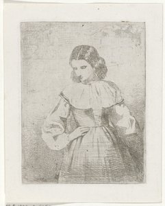 genç bir kadın portresi by Philippus Anthonius Alexander Kanne
