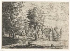 Bir Çoban ve Sürüsü ile Manzara Üç manzara (dizi başlığı) by Philips Augustijn Immenraet