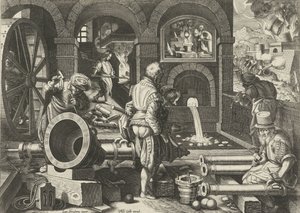 topçu atölyesi Yeni icatlar ve keşifler (dizi başlığı) Nova Reperta (dizi başlığı) by Philips Galle (attributed to workshop of)