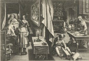 frengi ilacı Yeni icatlar ve keşifler (dizi başlığı) Nova Reperta (dizi başlığı) by Philips Galle (attributed to workshop of)