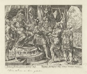 Holofernes için Achior Judit ve Holofernes Tarihi (dizi başlığı) by Philips Galle