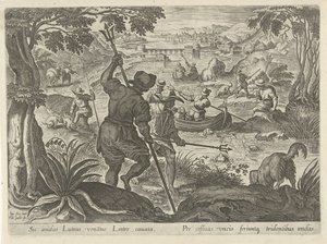 Jacht op su samurları by Philips Galle