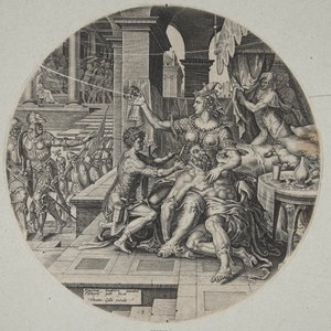 Samson ve Delilah by Philips Galle