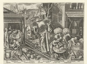 Dikkat Prudentia (nesne üzerindeki başlık) Yedi Erdem (dizi adı) by Philips Galle