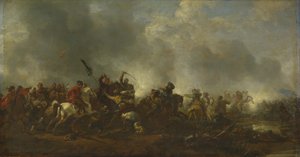 Piyadeye Saldıran Süvari, 1656-1668 by Philips Wouwerman