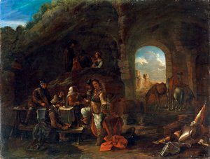 Taverna Sahnesi, c1640-1665 by Philips Wouwerman
