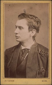 Leopold von Sacher-Masoch 1836-1895, c. 1880 by Photo studio Adolf F. Czihak.