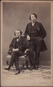 Johannes Brahms 1833-1897 ve Josef Joachim 1831-1907, 1867. by Photo studio J. Reiner.