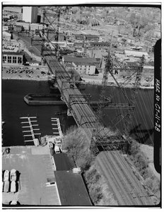Norwalk River Bridge, Norwalk, Connecticut (b/w photo) by Photographer American