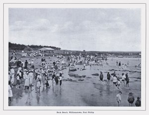 Back Beach, Williamstown, Port Phillip (s/b fotoğraf)