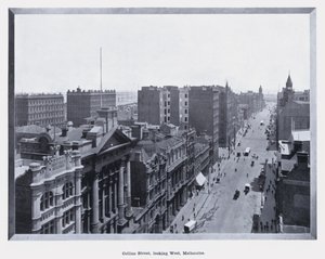 Collins Street, West, Melbourne (s/h mynd) by Photographer Australian