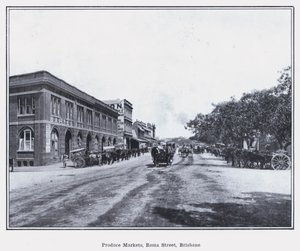 Üretici Pazarları, Roma Caddesi, Brisbane (s/b fotoğraf) by Photographer Australian