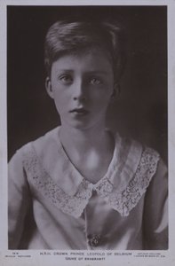 Veliaht Prens Leopold, daha sonra Belçika Kralı III. Leopold (s/b fotoğraf)