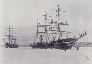 Kanada: Buzda Vapurları Sızdırmazlık (s/b fotoğraf) by Photographer Canadian