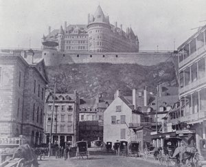 Kanada: Chateau Frontenac, Quebec (s/b fotoğraf)