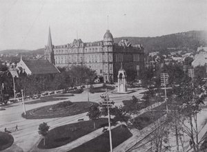 Dominion Square ve Windsor Hotel, Montreal (s/b fotoğraf) by Photographer Canadian