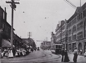 Granville Caddesi, Vancouver (s/b fotoğraf) by Photographer Canadian