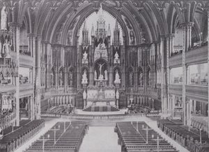 İç Notre Dame Katedrali, Montreal (s/b fotoğraf)