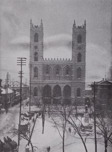 Notre Dame Kışın, Montreal (s/b fotoğraf) by Photographer Canadian