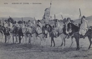 Faslı Goumiers, Fransız Afrika Ordusu altında görev yapan Müslüman askerler (s/b fotoğraf)