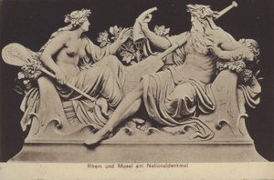 Nationaldenkmal üzerinde Ren ve Mosel