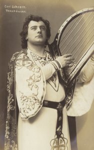 Carl Schroth, Alman opera sanatçısı Tannhauser olarak (s / b fotoğraf) by Photographer German