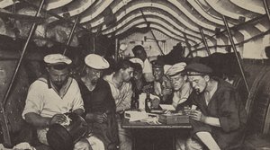 Bir Alman denizaltısında mürettebat odaları (s/b fotoğraf) by Photographer German
