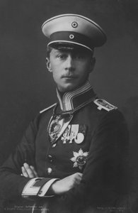 Veliaht Prens Wilhelm, Almanya Kaiser Wilhelm II'nin en büyük oğlu (s/b fotoğraf)