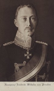 Veliaht Prens Wilhelm, Almanya Kaiser Wilhelm II'nin en büyük oğlu (s/b fotoğraf) by Photographer German