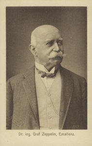 Graf Ferdinand von Zeppelin, Alman zeplin tasarımcısı ve kurucusu (s/b fotoğraf) by Photographer German