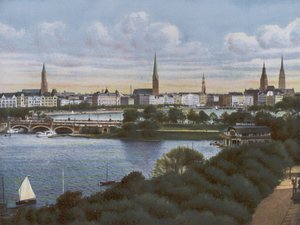 Hamburg: Lombardsbrucke (fotoğraf) by Photographer German