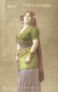 Hedwig Franzillo Kauffman, Lakme rolünde (renkli fotoğraf) by Photographer German