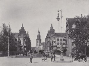 Kaiser Wilhelm Köprüsü ve Kaiser Wilhelm Caddesi (s/b fotoğraf) by Photographer German