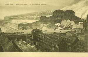 Krupp işleri, Essen, Ruhr, Almanya (s/b fotoğraf) by Photographer German