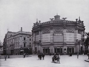 Leipzig: Panorama (s/b fotoğraf) by Photographer German