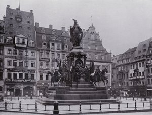 Leipzig: Zafer Anıtı (s/b fotoğraf) by Photographer German